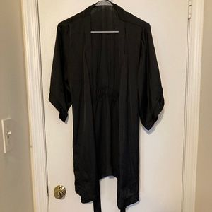 Black dressing robe